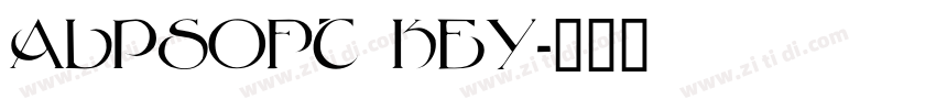 Alpsoft Key字体转换